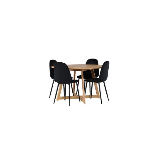 Venture Home Spisegruppe Venture Home Yakidon Ø120 cm med 4 stk Polar Stoler GR23882