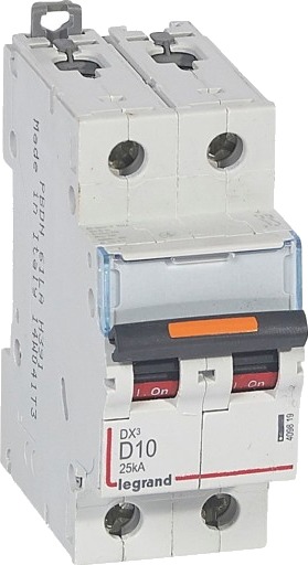 Legrand DX3 MCB automatsikring D10 2P 2M 25kA