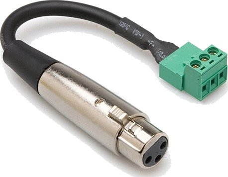 Hosa PHX 106F BULK low voltage adapter. XLR3F PHX3M