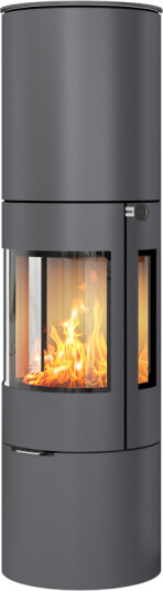 Rais Viva l 160 platina vedovn med sideglass og ståldør Rais Viva l 160 platina vedovn med sideglass og ståldør