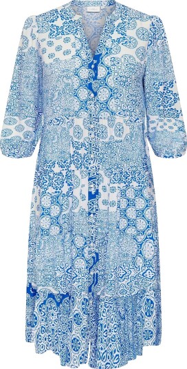 Only Carmakoma   Kjole carMilana 3/4 Dress Wvn   Blå
