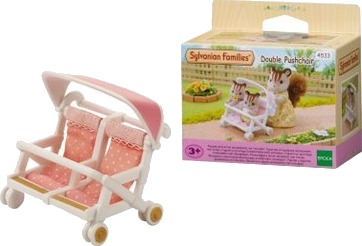 Sylvanian Families Møbelsett til Dobbel Barnevogn - Rosa Sylvanian Families Møbelsett til Dobbel Barnevogn - Rosa
