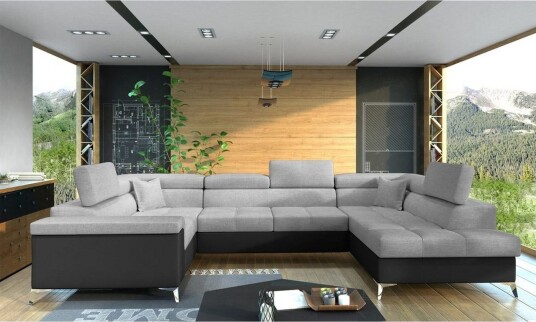Hjørnesofa Eltap Thiago 342x208x88 cm Sawana 21 Soft 11 Grå Høyre