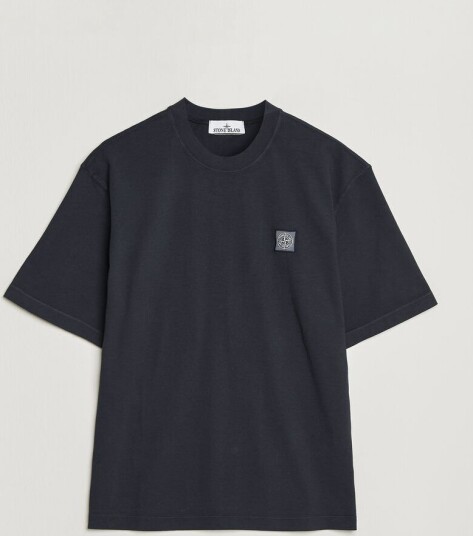 Stone Island Combed Organic Cotton T Shirt Navy Blue