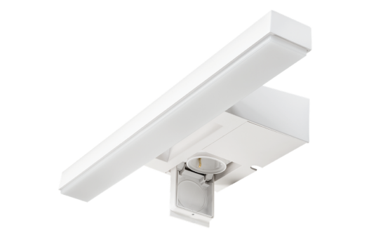 View vegglampe baderom 46 cm 3000K 16W IP44 m/stikkontakt - Hvit View vegglampe baderom 46 cm 3000K 16W IP44 m/stikkontakt - Hvit