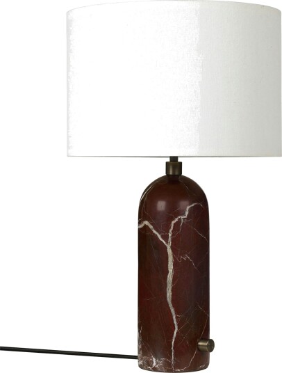 Gravity Table Lamp Small Maroon / White