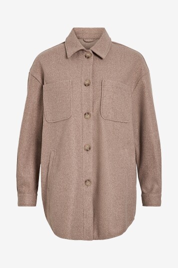 Vila Skjortejakke viKimmi Shirt L/S Jacket Brun