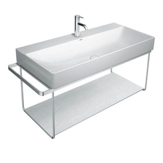 Duravit DuraSquare Metallkonsoll 800 mm, til utvalgte servanter, Krom