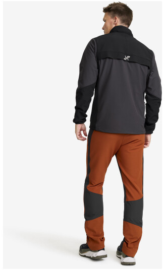 Revolutionrace Ridge Trek Jacket Herre Black/Anthracite XS Skalljakke Turjakke & Vindjakke Revolutionrace Ridge Trek Jacket Herre Black/Anthracite XS Skalljakke Turjakke & Vindjakke