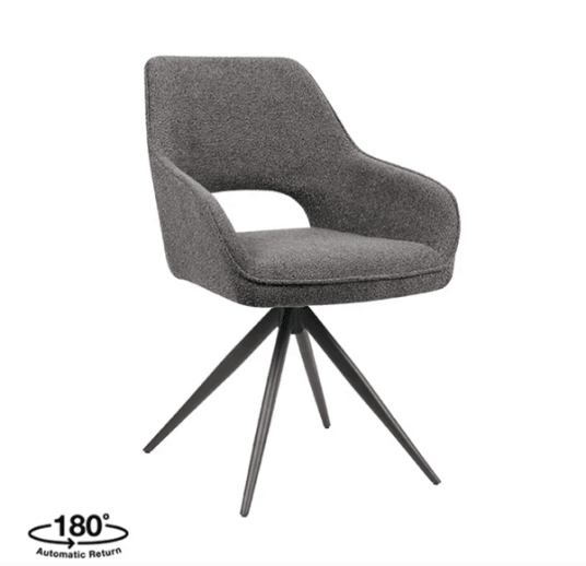Trend Collection Finley Spisestol – Brun/Sort Bouclé