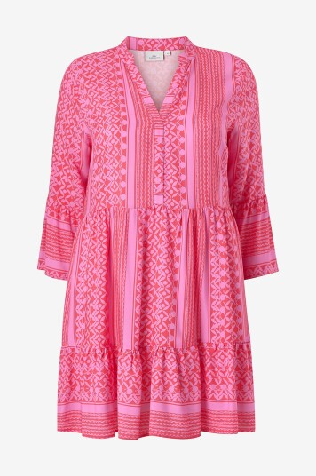 Only Carmakoma Kjole carKesh Life 3/4 Tunic Dress Wvn ZL Rosa