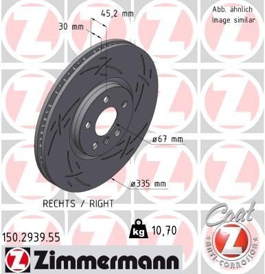 Bremseskive ZIMMERMANN 150.2939.55