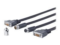VivoLink Pro Cross Wall - DVI-kabel - DVI-D (hann) til DVI-D (hann) - 20 m - tommelskruer