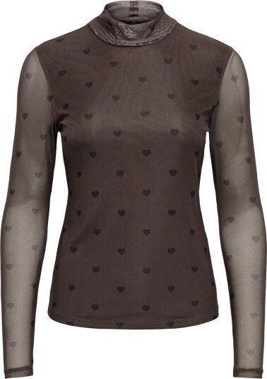 ONLY Onlerica Mesh L/S Top Jrs Noos Brown M