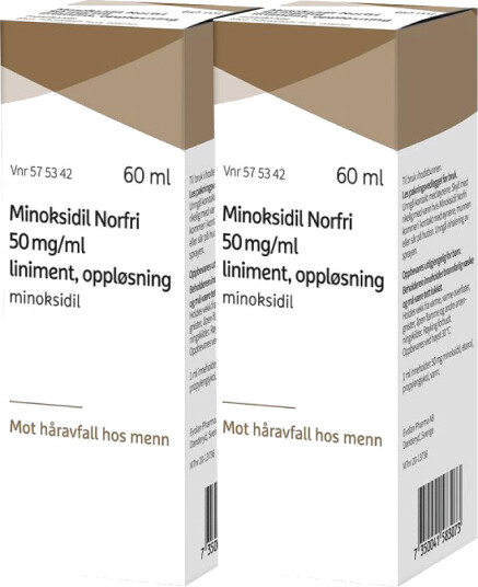 Minoksidil Norfri 50 mg/ml liniment x2 2 x 60 ml Minoksidil Norfri 50 mg/ml liniment x2 2 x 60 ml