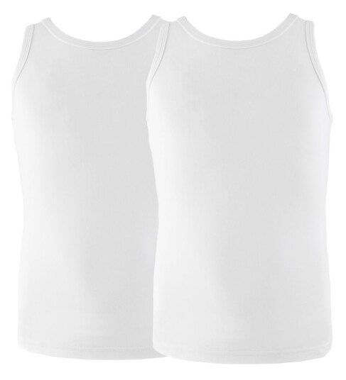 JBS Jbs Boys 2-Pack Singlet Fsc - White - 13-14