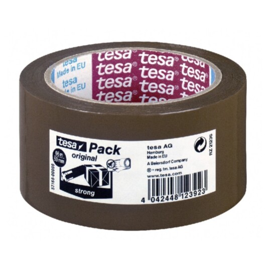 Pakketeip Tesa Strong 66 m x 50 mm brun, 6 stk.