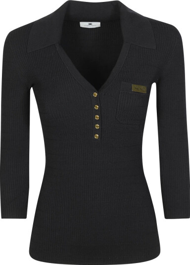 Elisabetta Franchi Dame Strikkevarer Svart S, Elisabetta Franchi Dame Strikkevarer Svart S,