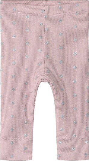 Name It Leggings Rib/Modal NbfLona Violet Ice m. Sølvprikk Name It 56 Leggings Rosa