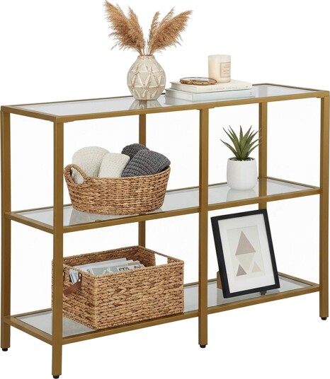 Konsollbord med 3 glasshyller – moderne design