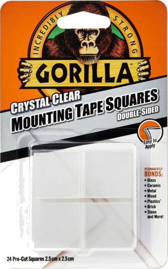 Gorilla Mounting Tape Squares 24 Firkanter 2,5x2,5cm