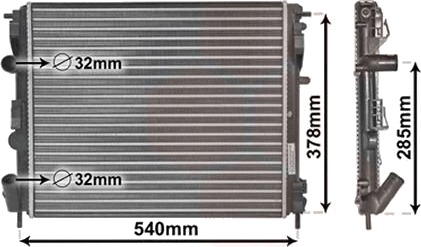 VAN WEZEL 43002269 Radiator motorkjøling