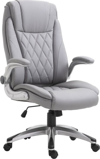 Kontorstol Svingstol Datamaskinstol Ergonomisk Vippefunksjon Høydejusterbar Nakkestøtte Armlener Kunstskinn Kontorstol Svingstol Datamaskinstol Ergonomisk Vippefunksjon Høydejusterbar Nakkestøtte Armlener Kunstskinn