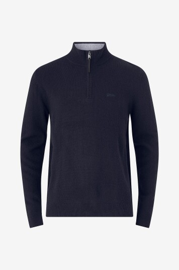 Superdry Pullover Wool Blend Half Zip Jumper Blå