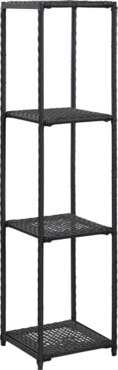 vidaXL Oppbevaringshylle svart 30x30x120 cm polyrotting