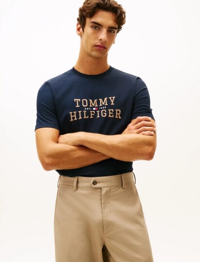 Tommy Hilfiger Icon Interlock Tee Navy XS