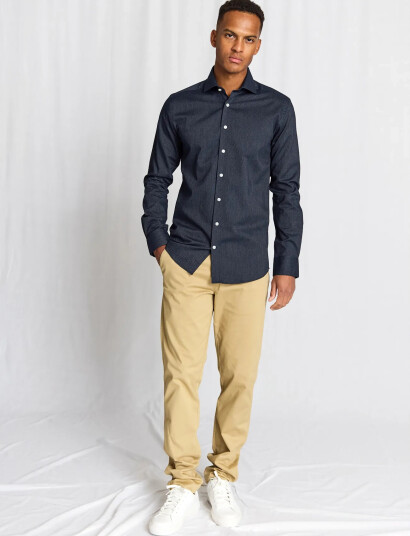 Bruun & Stengade Bs Hansen Slim Fit Shirt Navy 43
