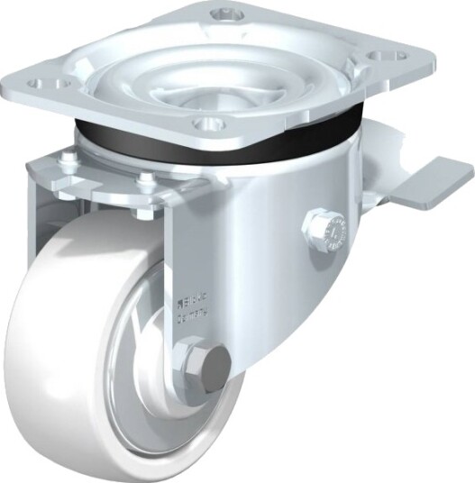 Blickle 301523 Lk-Spo 75G-St-Fa Styrehjul Med Brems, Hjul Ø75 Mm, Maks 300 Kg (1 Stk)