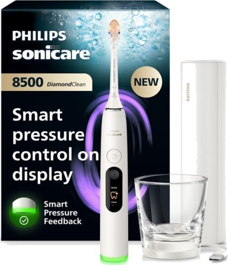 Philips Sonicare DiamondClean 8500 elektrisk tannbørste HX8513/11 hvit