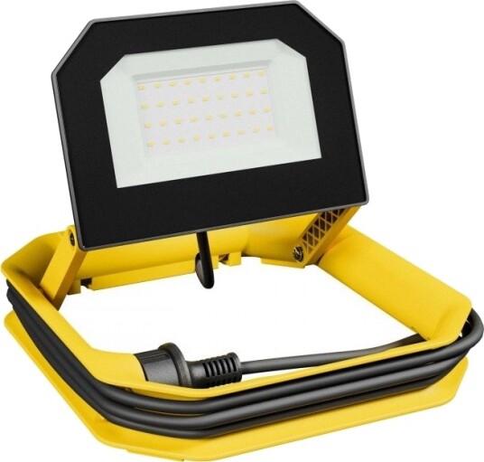 Spectrum 30W projektør med fot, opprulling og krok - Arbeidslampe, 3m ledning, Schuko plugg, IP65 utendørs - Dimbar : Ikke dimbar, Kulør : Kald Spectrum 30W projektør med fot, opprulling og krok - Arbeidslampe, 3m ledning, Schuko plugg, IP65 utendørs - Dimbar : Ikke dimbar, Kulør : Kald