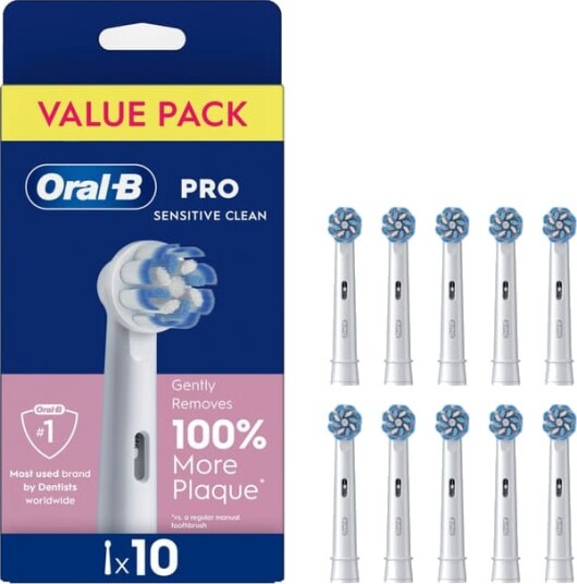Oral-B Sensitive Clean tannbørstehoder 987516 hvit 10-pakning