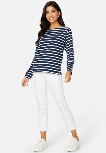 Happy Holly Yulia striped top Navy / Striped 32/34