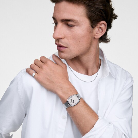 Daniel Wellington DW Watch Marlon Wire Linen Silver 32x36,3mm