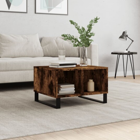Salongbord røkt eik 60x50x36,5 cm konstruert tre 8721012109360