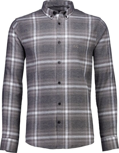 Lindbergh Brushed Checked Shirt L/S   LT KHAKI   M