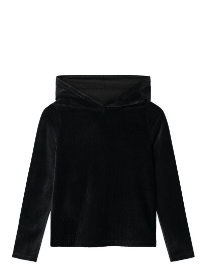name it Nkforinge Ls Slim Vel Top Wh Black 116
