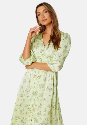 VILA Louis 3/4 Midi Dress Hemlock AOP:FLOWERS 42