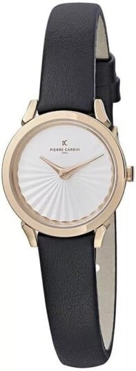 Pierre Cardin Dameklokke CPI.2501 Pigalle Plissee Sølvfarget/Lær