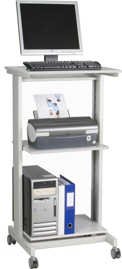 Twinco Twin Click Printer Stand 1 - Stående Skrivebord - Mobil - Rektangulær - Grå - Grå Sokkel