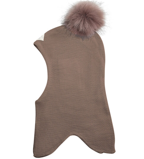 Racing Kids Balaclava Ull/Bomull 2 lags Rose Brown m. Hva 3 9 md 62 74 Balaclava dobbel Brun