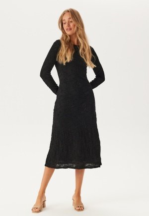 VILA Vimeriana Boatneck L/S MIDI DR Black Beauty XL VILA Vimeriana Boatneck L/S MIDI DR Black Beauty XL