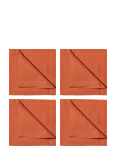 LINUM Robert Napkin 4-Pack - Orange - 45X45CM