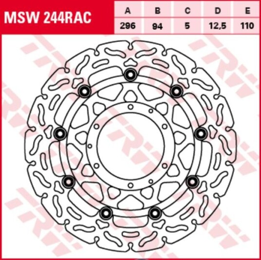 Bremseskive TRW MSW244RAC