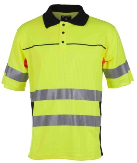 BS Bergset Piqueskjorte, HiVis kl.2 Unisex, Str. L, Gul/Sort BS Bergset Piqueskjorte, HiVis kl.2 Unisex, Str. L, Gul/Sort