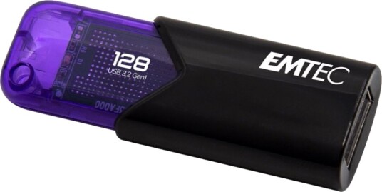 Emtec B110 Click Easy USB-minne 128 GB USB 3.2 Purpur Svart