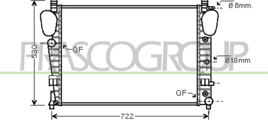 PRASCO ME522R004 Radiator motorkjøling